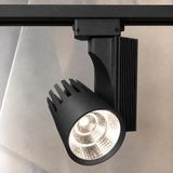40W Siyah Kasa LED Ray Spot 4000K Naturel Beyaz – Lifud Driver, Alüminyum Soğutucu, Flicker Free Mağaza Aydınlatma Spotu