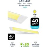 40WAT 120 cm Kristal Yatay LED Bant Armatür-Trafolu Gün Işığı 40 Adettir