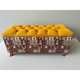 40X100 cm Desenli Sandıklı Puf