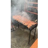 40x100 cm Oluklu lama Izgaralı Demir Mangal barbekü 75 cm geçmeli ayaklı portatif katlanabilir