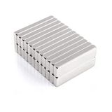 40x10x5 mm Neodyum Dikdörtgen Süper Güçlü Mıknatıs - (2 Adet Set)