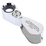 40X25mm Metal Uv Işıklı Profesyonel Lup Büyüteç Ultra Detay İnceleme Ve Kontrol Merceği