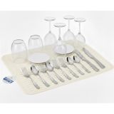 40x30 Cm Bar Lastiği Silikon Kahve Makinesi Pedi Tamper Ve Bulaşık Kurutma Matı Bulaşık Pedi Bej