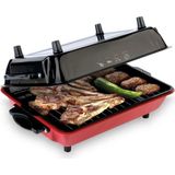 40X30 cm Elektrikli Izgara Barbekü Mangal Emaye Gövdeli Siyah