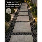 40X40 5 Adet Ahşap Desenli Dekoratif Beton Adım Taşı Doğal Beton Renkli Bahçe ve Peyzaj Taşı - 40x40 Ahşap Desenli Dekoratif Beton Adım Taşı Doğal Beton Renkli Bahçe ve Peyzaj Taşı