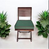 40X40 Desensiz Su ve Leke Itici Duck Kumaş Fermuarlı Bağcıklı Biyeli Sandalye Minderi 5 cm - 40 x 40 cm - Haki Yeşil