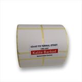 40X40 Yanyana 2 Li Termal Etiket | Rulo Barkod Etiketi