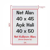 40X45+5 (40X50) Cm. Şeffaf Bantlı Jelatin - Yapışkanlı Poşet 25 Adet