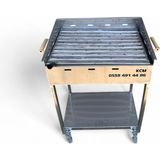 40X60 Oluk Izgaralı Krom Mangal - Gri