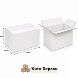 40x60x40 cm Dayanıklı Çeyiz Taşıma Kolisi-Beyaz (10 ADET)