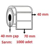 40X70 Kuşe Etiket Barkod Etıket1000Lİ 5Rulo 5000AD