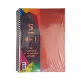 4+1 Ayracli Defter 5 Konulu 125 Yaprak 1 Adet 4 Kareli 1 Cizgili Spralli Plastik Kapak Seperatorlu