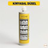 410 ml Polyester Bazlı Bileşenli Kimyasal Dübel Iç Dış Mekan Ankraj Malzemesi Beton Dübel Sıvı Çivi - Siyah