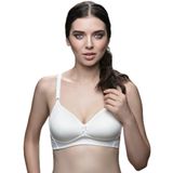 410 - Telsiz Süngerli Toparlayıcı Sütyen Minimizer - Ekru, 80 B