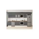 410X240 Cm Klasik Mebran Mutfak Dolabı Beyaz Beyaz Mb-E90S60S60-3 Mebran | Antrasit - Mdf
