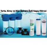 4137 Sulook Şebeke Girişi 3 Aşama Su Arıtma Cİhazı Kireç Klor Küf Pas Tortu Tutcu Sistem yıkanabilir-silifoz-blok karbon