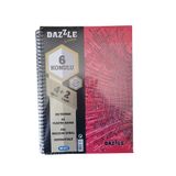 4+2 Ayracli Defter 6 Konulu 180 Yaprak 1 Adet 4 Kareli 2 Cizgili Spralli Plastik Kapak Seperatorlu