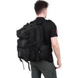42 Lt Cırtlı Yan Cepli Tactical Sırt Çantası - Siyah
