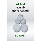 42 mm Plastik Boru Kapağı, 50 Adet, Açık Gri, Dayanıklı ve Kullanışlı Ürün - Seçenek 1 - Altın - Gri