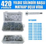 420 Parça Yıldız Silindir Başlı Matkap Uçlu (Akıllı) Vida Seti