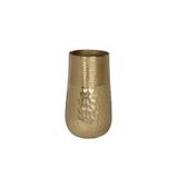 421305 "nılgaut" Gold Dekoratif Metal Vazo 28cm Yüksekliğinde 16cm Çapında