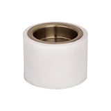 422033 "rouyın" 4,5cm Yüksekliğinde Beyaz Gold Mermer Şamdan- Mumluk