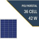 42W Polikristal Güneş Paneli