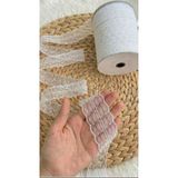 43 cici süsler organizasyon 10 Metre Çift Katlı Dantel Kurdele Bordo Bohça, Nişan, Çeyiz, Hediye Süsleme