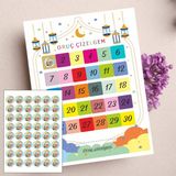 43 Cici Süsler Organizasyon Çocuklar Için Oruç Çizelgesi - Ramazan Ayı - Ramazan Etiket , Ramazan Süsü 20X30 Karton