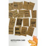 43 Cici Süsler Organizasyon Ingilizce Motivasyon Kartları Kraft 7X10 cm 18 Adet Motive Edici Sözler