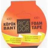 4301 Çift Taraflı Köpük Bant, 19MM x 5m, Kağıt - Çok Renkli