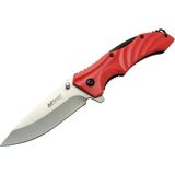 4312 Kırmızı Kamp Çakı 20CM - Yarı Otomatik, Kemerlikli