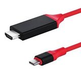 4330 Usb Type C 3.1 To Hdmi Çevirici Dönüştürücü Tv Bağlama Kablosu Kırmızı