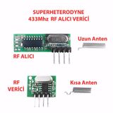 433Mhz RF Alıcı Verici RX470C + WL102 + Antenler 20 - 200 Metre