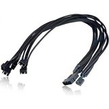 4354 Flexa P5 5 Port Çıkışlı Pwm Fan Çoklayıcı Çoğaltıcı 4 2 Pin Splitter Kablosu - Çok Renkli