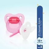 439 Wee Baby 2'li Damaklı Emzik No:3 Pembe (4 Adet)