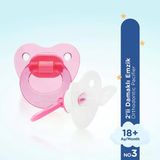 439 Wee Baby 2'li Damaklı Emzik No:3 Pembe (5 Adet)