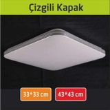 43x43 Kare 42w Dekoratif Çizgili Sıva Üstü Armatür Spot Diğer