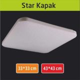 43x43 Star Kapak 42w Sıva Üstü Led Armatür Dekoratif Beyaz