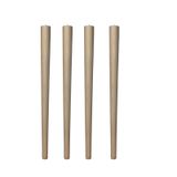 44 cm Ham Konik Ahşap Sehpa, Koltuk, Kanepe, Yan Sehpa, TV Ünitesi, Dolap, Komidin, Konsol Ayakları, M8 Civatalı, 4 Adet Plastik Eğimli Bağlantı Aparatı 44 CM 4 Adet (KONIK)