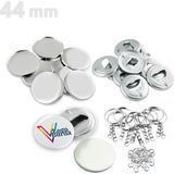 44 mm Buton Anahtarlık Şişe Açacağı, 250 Adet, Kullanışlı ve Şık Tasarım - Antrasit - Seçenek 1