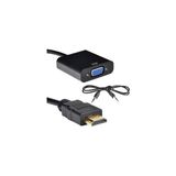 4488 Hdmı To VGA Ses Destekli Monitör Dönüştürücü Kablo Çevirici Adaptör - 0 - Siyah - Option-1