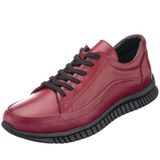 45-46 - 47-48 -49-50 G1053461 Bordo Kauçuk Taban Büyük Numara Dana Derisi Rahat Geniş Kalıp Erkek Vip Spor Ayakkab