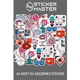 45 Adet Karisik Ozgurluk Graffiti Jdm Araba Stickers Motor Bisiklet Laptop Sticker Etiket Cikartma