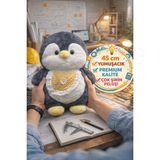 45 Cm Gri Peluş Penguen Oyuncak Yumuşak Uyku Arkadaşı Sevimli Bebek Çocuk Peluş