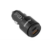 45 Watt Araç Şarj Cihazı Oto Çakmaklık Şarjı USB Pd Hızlı Şarj Qc 3.0 USB + USB C 2 Port Araç Şarjı Type C Giriş - Siyah - Renk