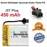 450 Mah 3.7V Siyah Soket Drone Helikopter Oyuncak Araba Telsiz Telefon Pili Sınekbıt13017
