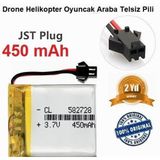 450 Mah 3.7V Siyah Soket Drone Helikopter Oyuncak Araba Telsiz Telefon Pili