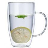 450 ml Çift Cidarlı Şeffaf Cam Kupa – Isıya Dayanıklı, Sıcak ve Soğuk İçeceklere Uygun, Şık ve Dayanıklı Borosilikat Cam Bardak