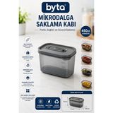 450 ml Mikrodalgaya Uygun Kapaklı Plastik Saklama Kabı Çok Amaçlı Gıda Saklama Kutusu